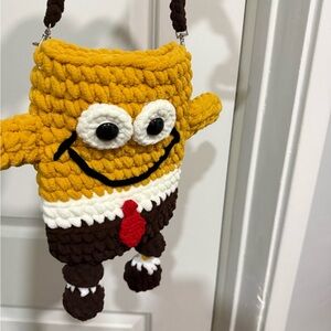 Hand-Crocheted SpongeBob Crossbody Bag